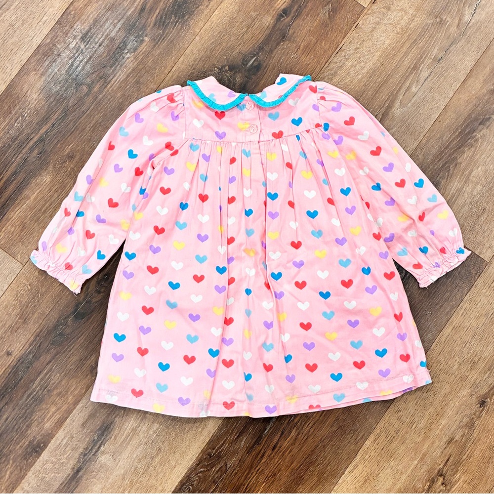 Posh Pickle Company Colorful Heart Dress Collar Valentines Spring Summer 3T - Picture 8 of 12